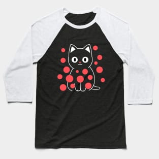 Kitty Polka Baseball T-Shirt